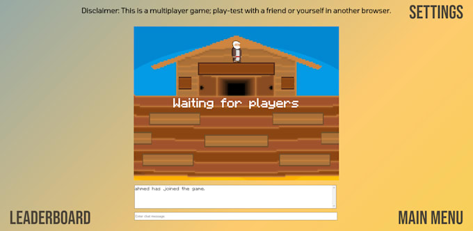 Make a 2d game in python or in javascript by aatef2002 fiverr
