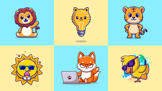 design cute cartoon characters