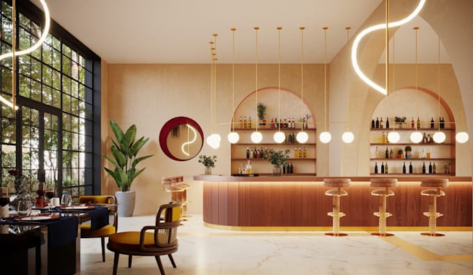 create interior 3d modeling and rendering