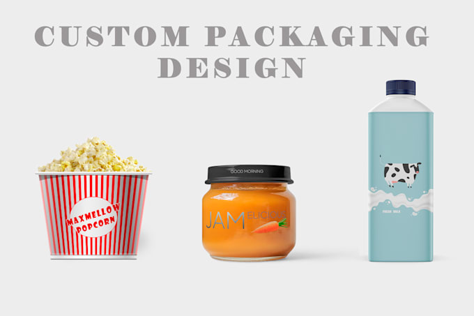 create unique modern product packaging and label design
