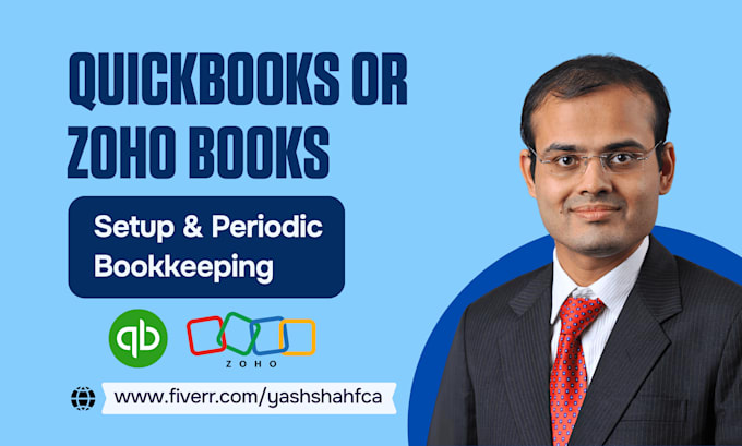 do setup and periodic bookkeeping on quickbooks online or zoho books