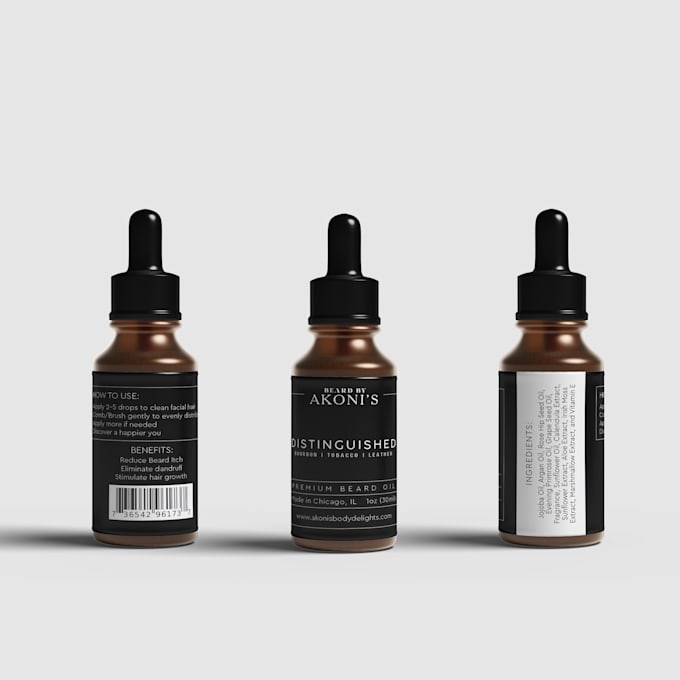design print ready dropper bottle label for your product