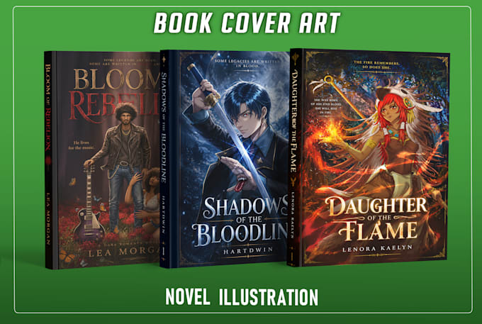 draw custom anime style book covers and novel illustrations