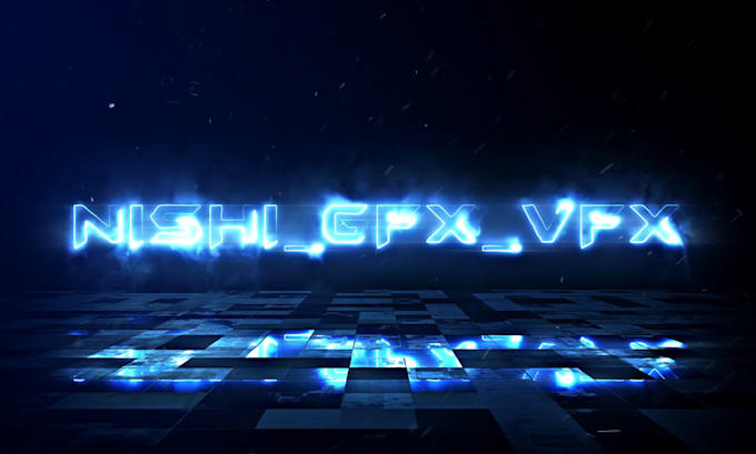 create a electric and neon logo or text intro