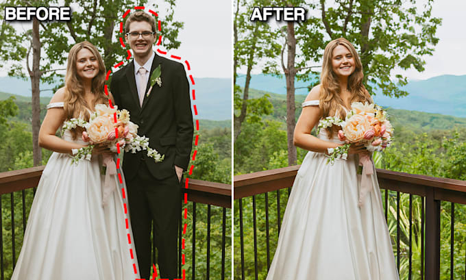 remove,erase,delete,cut unwanted object or people from image