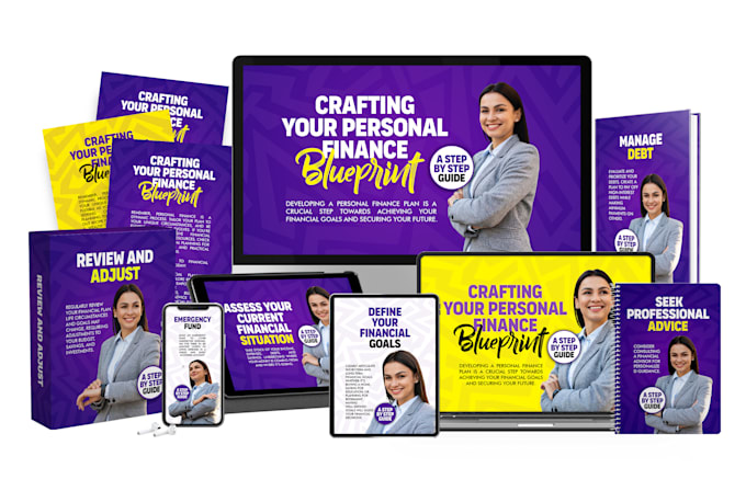 design outstanding digital product mockup and ecover bundle