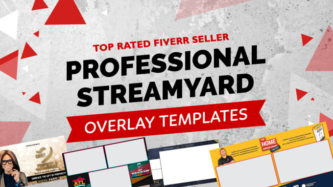 Hire a freelancer to create streamyard overlays for your live stream