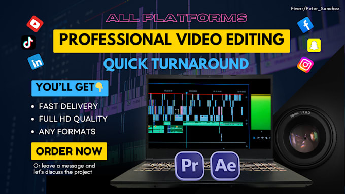 do professional video editing for youtube and social media