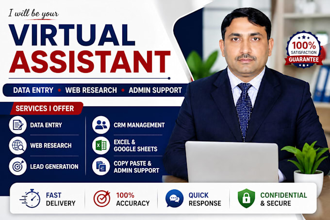 your virtual assistant for data entry and web research