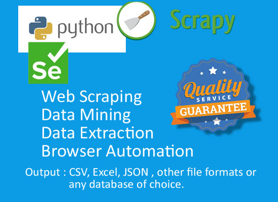 Do Web Scraping Data Mining Using Python Scrapy Selenium By 4206