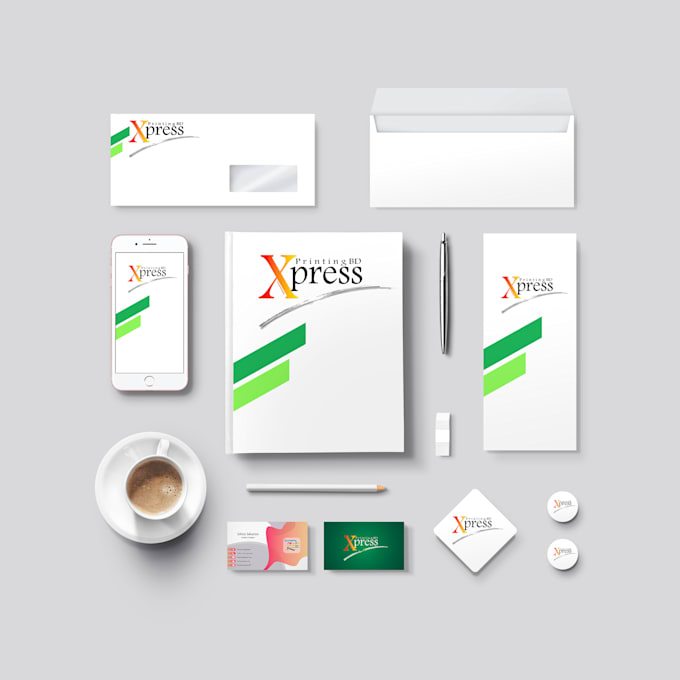 do custom logo, business card, stationary design