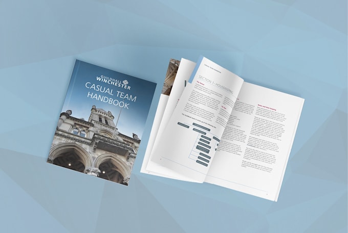 design a business brochure or report