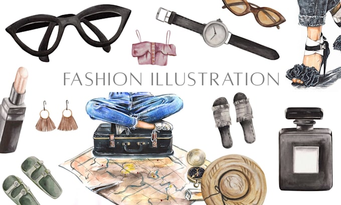 Dessiner une illustration de mode, vêtements, accessoires - Main Image