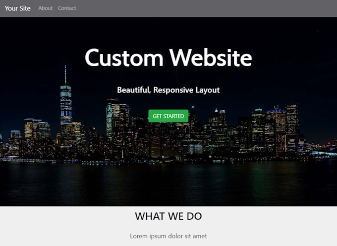Create a custom, responsive website using html, css by Billpruett | Fiverr