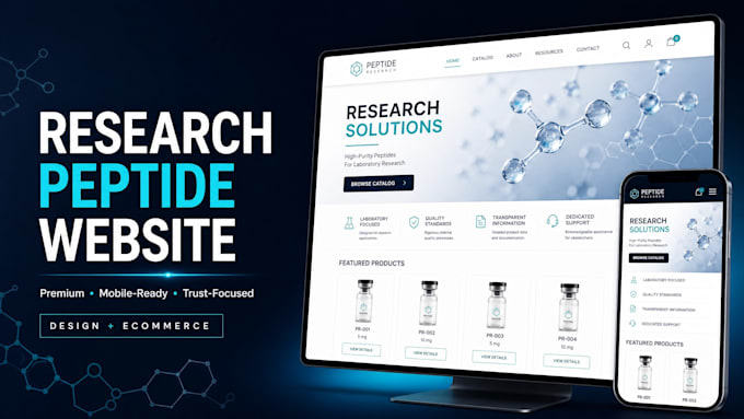 fda compliant research peptide ecommerce website, woocommerce store integration