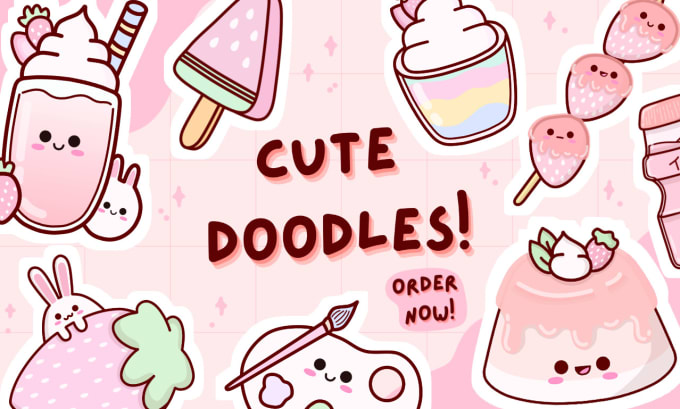 Draw easy cute kawaii doodles illustrations by Sophixy