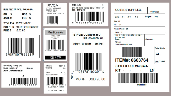 Étiquettes à code-barres pour clients professionnels