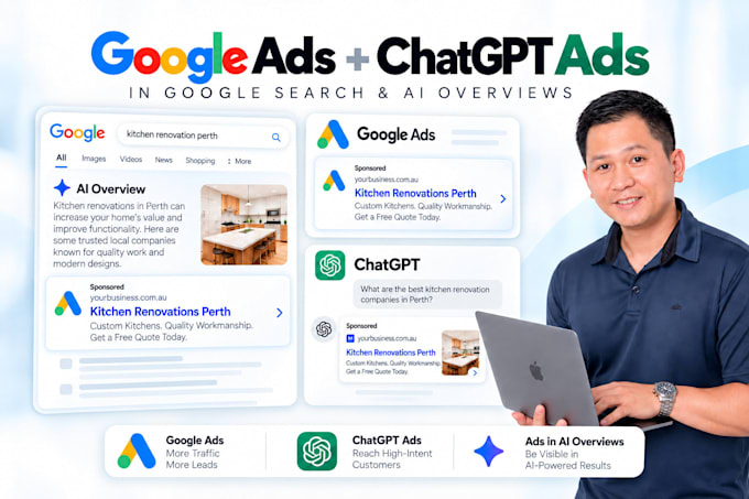 be setup, manage, optimize google ads, ai overview and chatgpt