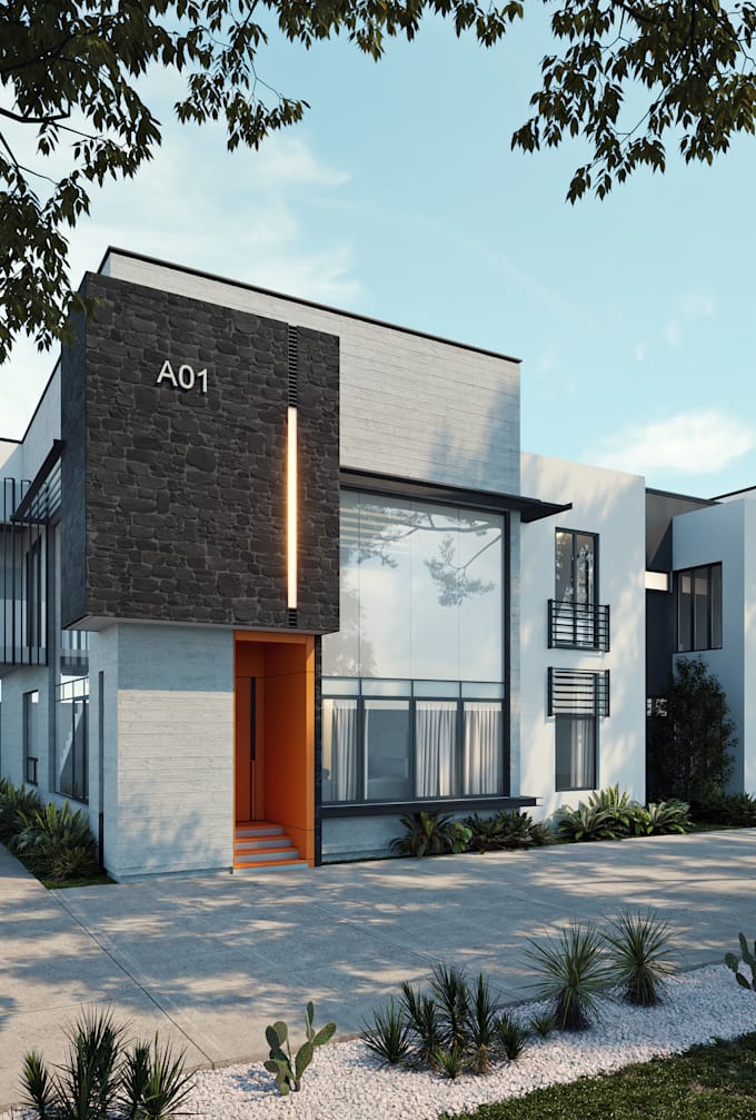 do interior design 3d rendering, exterior, architecture, archviz