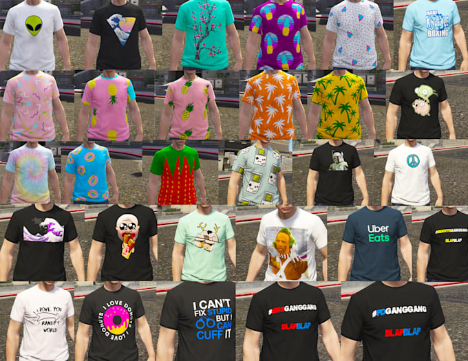 Create custom textures fivem clothing by Sodipops Fiverr