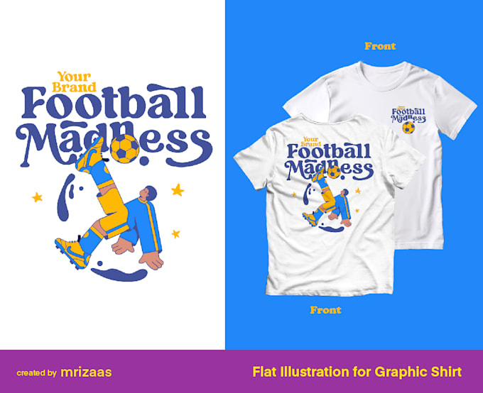 create flat modern illustration graphic shirt design