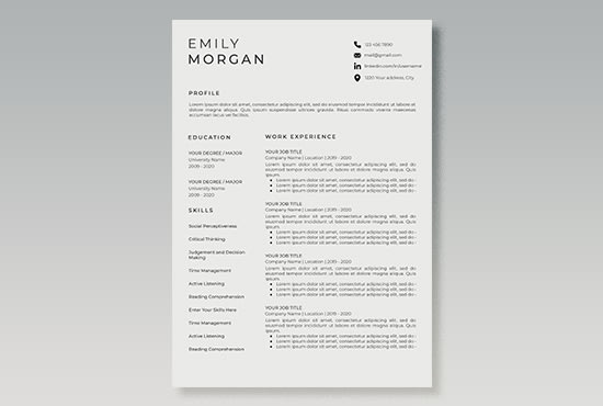 build or revamp your resume CV with cover letter and linkedin optimization
