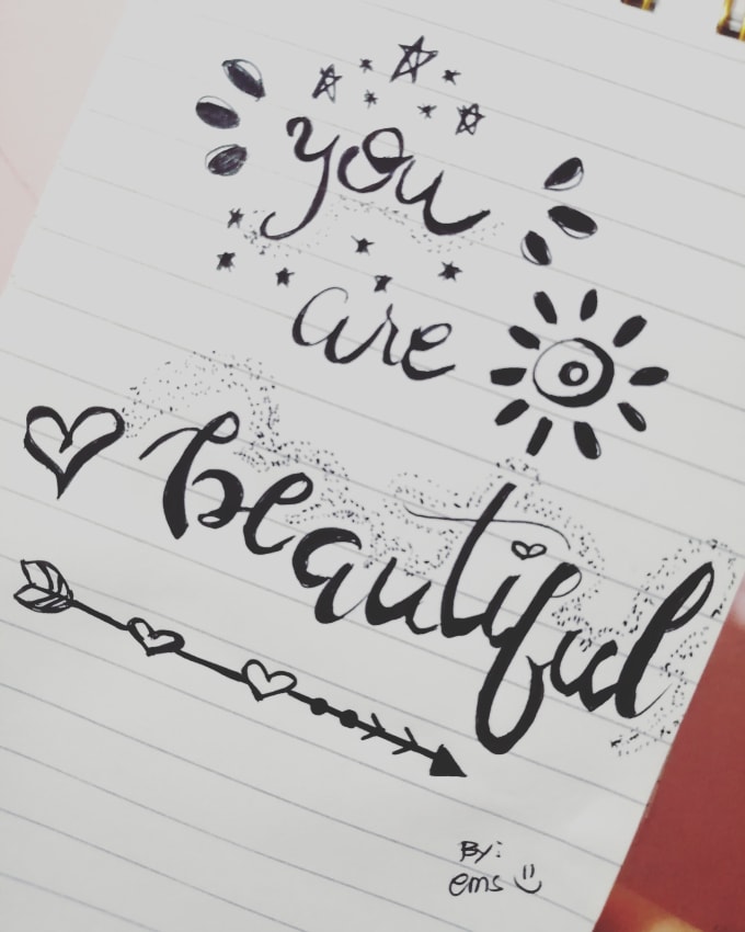 Create hand lettering calligraphy typography and doodle for anything you want by En1827 Fiverr