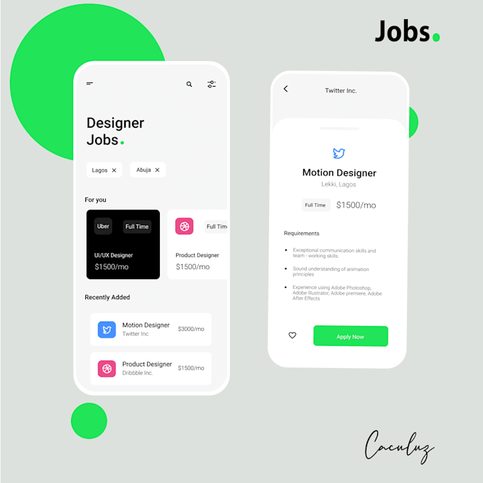 Design a modern ui ux for your mobile app and web by Caculuz | Fiverr