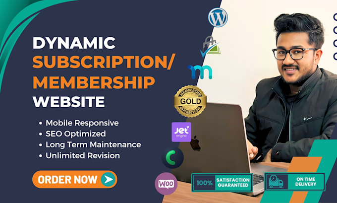develop dynamic subscription website and membership website in wordpress