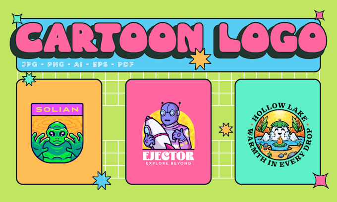 design cartoon cute mascot character logo for your brand