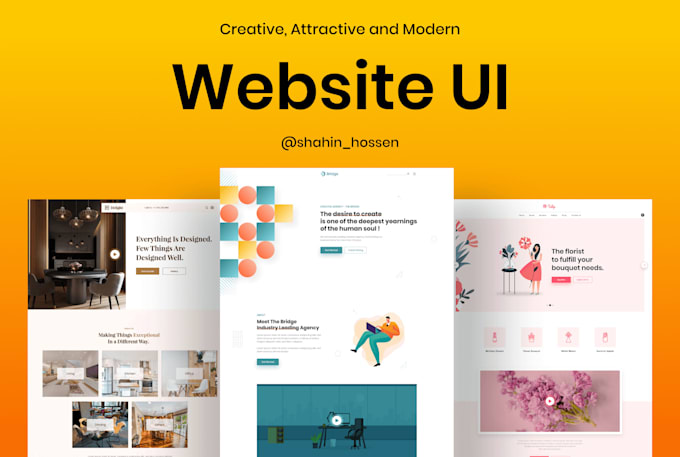 Design web ui , website template and psd landing page by Shahin_hossen ...