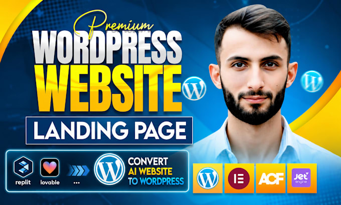 design wordpress website or convert lovable ai to wordpress elementor