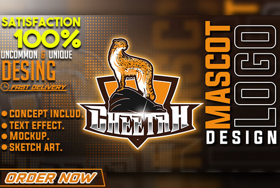 create an awesome cheetah mascot