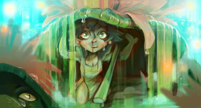 draw character designs, concept art and illustrations