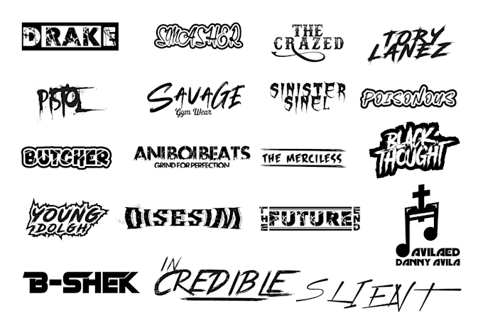 Dj Text Design modern dj,music,text and typography logo by Th_brands | Fiverr