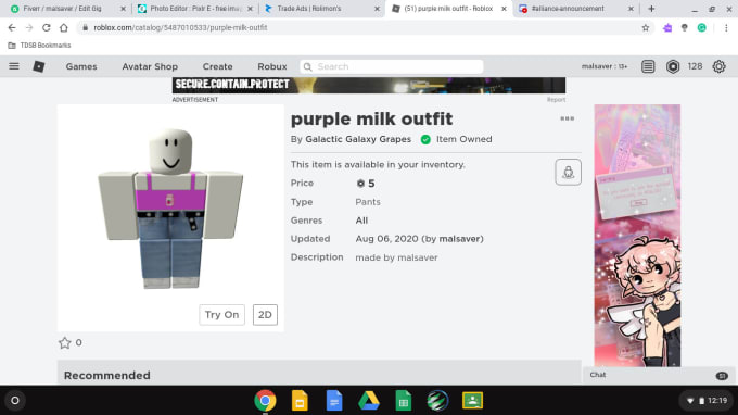 Make 3 Roblox Clothing Items For You By Malsaver Fiverr - robux items