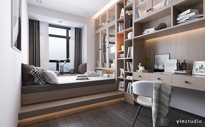 create 3d visualization of residential interior spaces