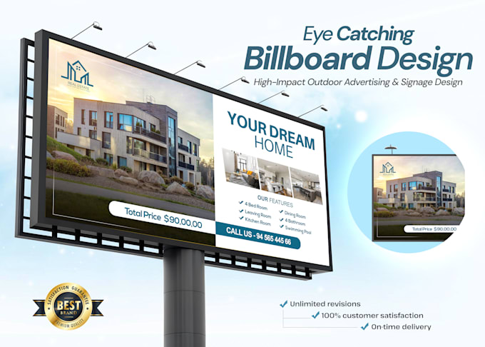 design eye catching billboard, signage and yard