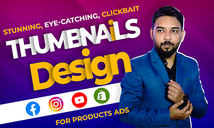 do eye catching thumbnails for youtube and facebook dropshipping products ads