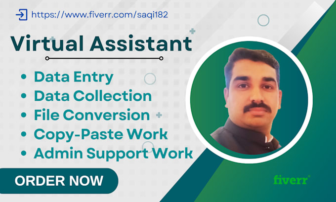 be your virtual assistant for data entry and other admin support work