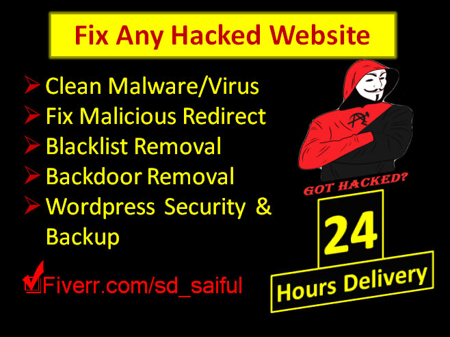 remove super fast malware, virus from any type websites