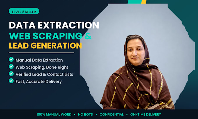 do manual web scraping, data extraction, and lead generation