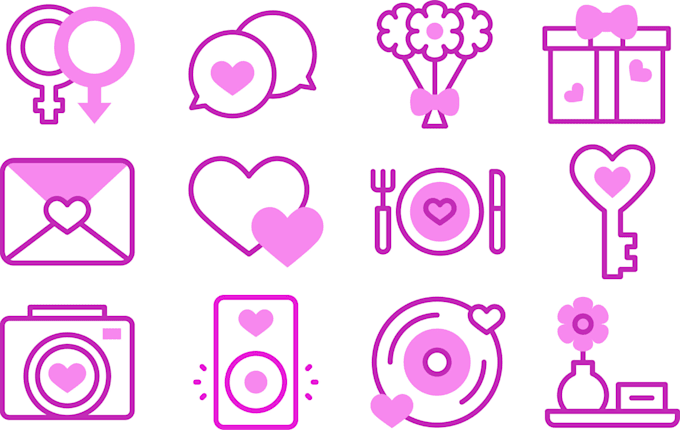 create flat, custom, unique, vector icons on adobe illustrator