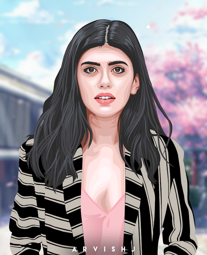 Create a detailed vector portrait in 24 hours by Arvishj | Fiverr