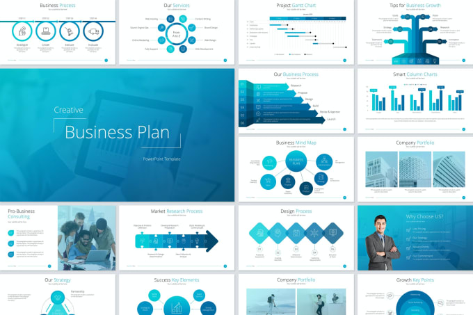 Create an iconic and eye catching presentation slide for your business