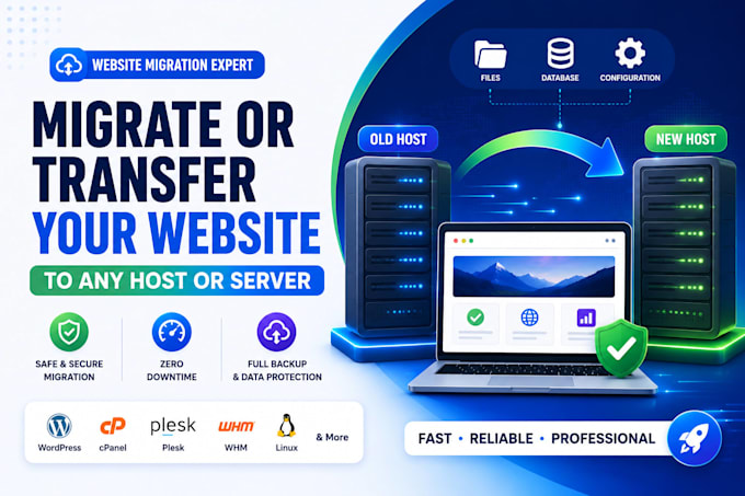migrate or transfer your website to a new host or server