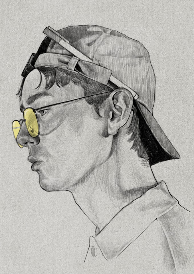 create custom hand drawn digital face sketches