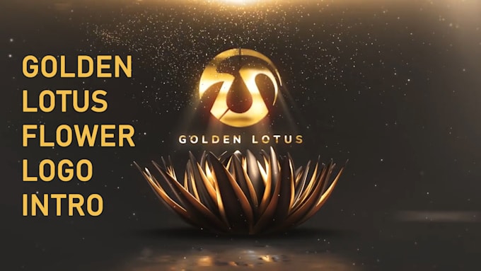 create amazing golden lotus flower animation in 4k