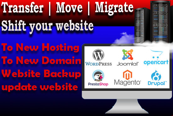 backup, migrate, transfer wordpress joomla website to new hosting