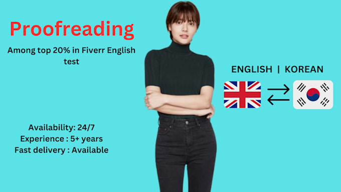 perfectly proofread english and korean documents